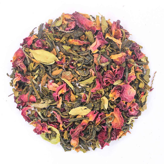 Saffron Kahwa Green Tea | 25 Pyramid Tea bags | GBC Tea