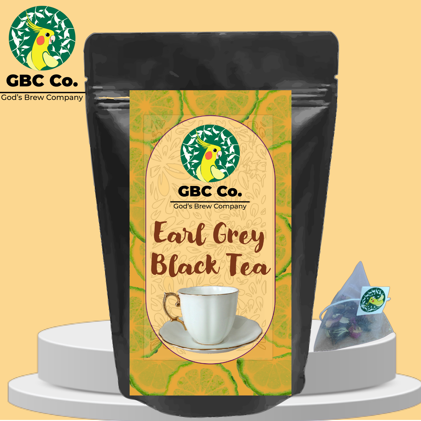 Earl Grey Black Tea| 25 Pyramid Tea bags | GBC Tea