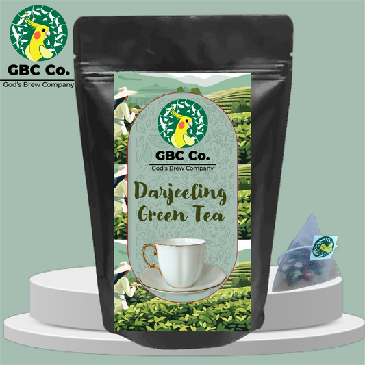 Darjeeling Green Tea| 25 Pyramid Tea bags | GBC Tea