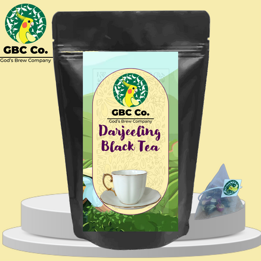 Darjeeling Black Tea| 25 Pyramid Tea bags | GBC Tea