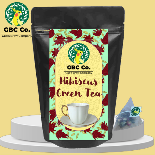 Hibiscus Ice Tea |Green Tea |25 Pyramid Tea bags | GBC Tea