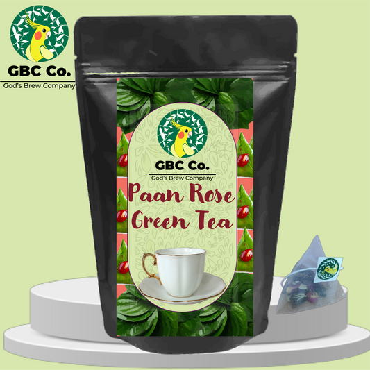 Paan Rose Green Tea| 25 Pyramid Tea bags | GBC Tea