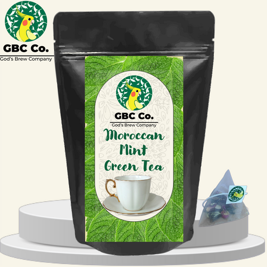 Moroccan Mint Green Tea| 25 Pyramid Tea bags | GBC Tea
